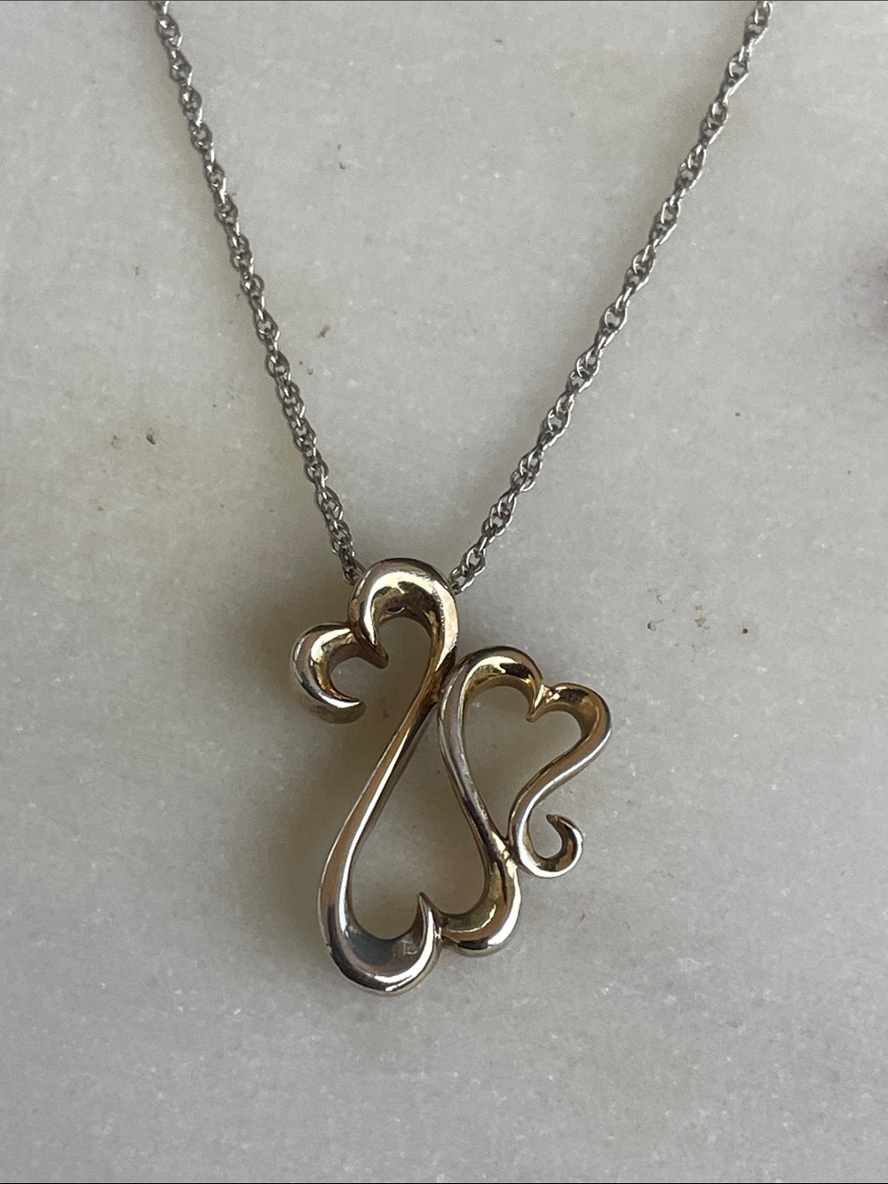 Jane Seymour heart necklace Sterling Silver